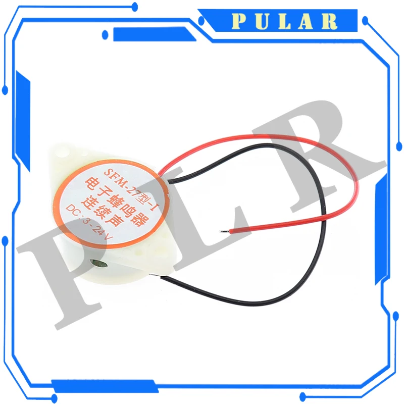 2pcs/4pcs PLR Continuous Sound Beep High-decibel DC 3-24V 12V Buzzer SFM-27 Active Alarm 95DB 3015 for Arduino