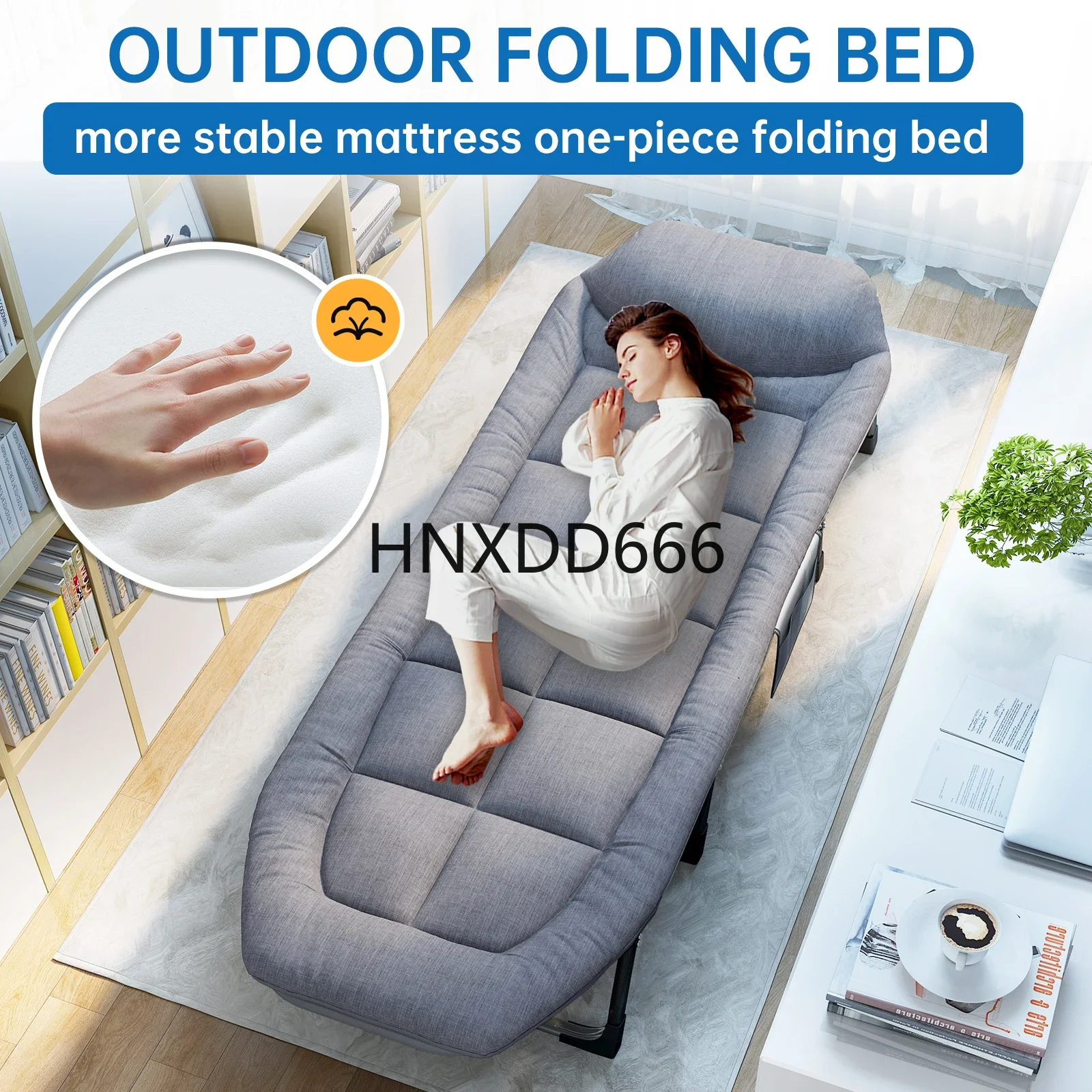 Niceway 6 Adjustable Positions Camping Cot with Mattress  Pillow for Adults 550LBS Heavy Duty Sleeping Cot Outdoor Folding Bed