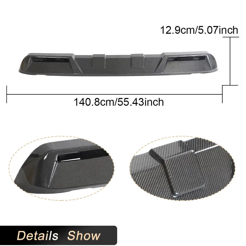 سقف السيارة الأمامي أجنحة سبويلر ألياف الكربون لفورد برونكو الرياضة فائدة 2021 2022 2023 سباق سبويلر الجبهة العلوي الشفاه طقم الجسم