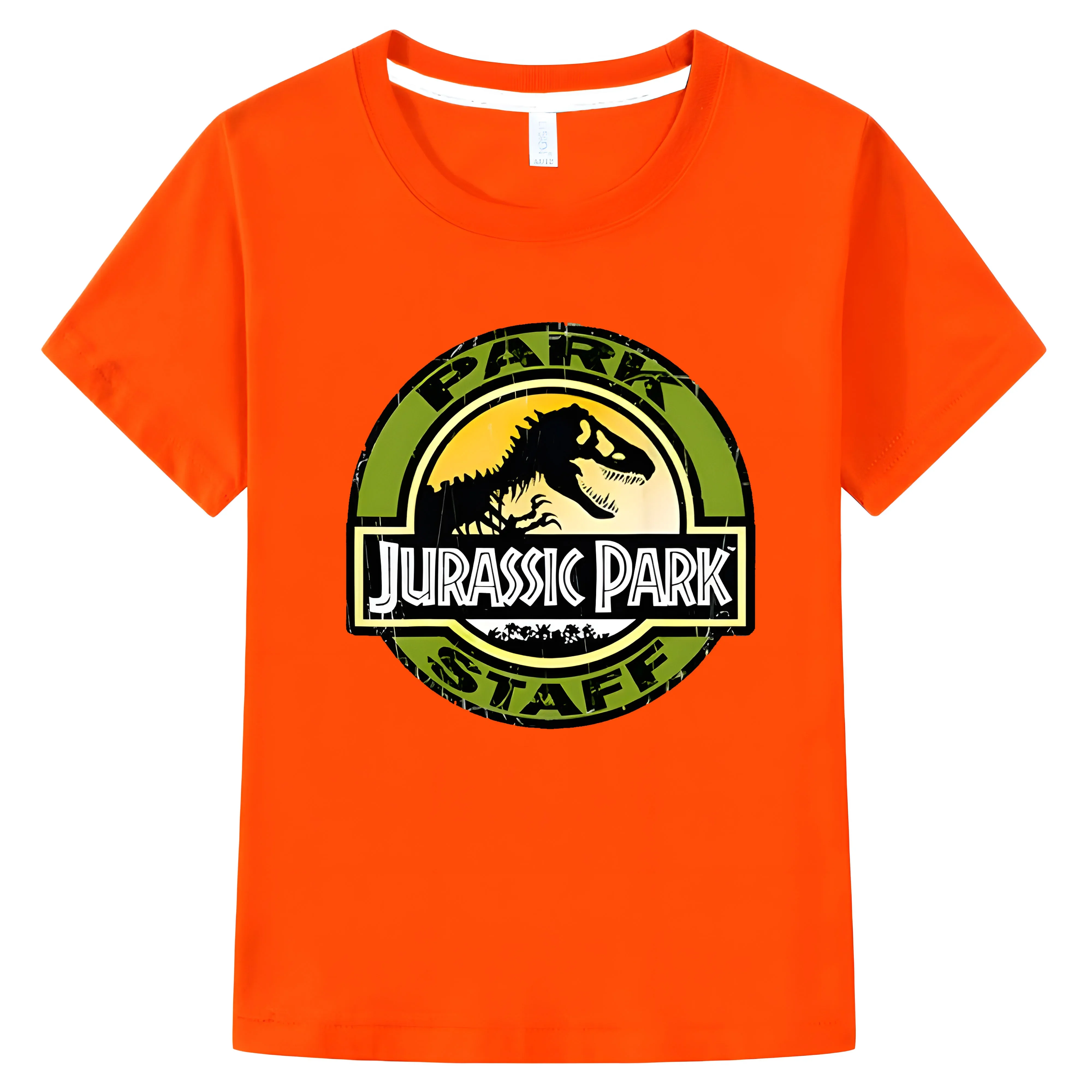 

Jurassic Park Staff Kids T-Shirt Tops Camiseta retro Cartoon Cotton Summer Boy Girl Short Sleeve T-Shirt Casual Baby Clothing