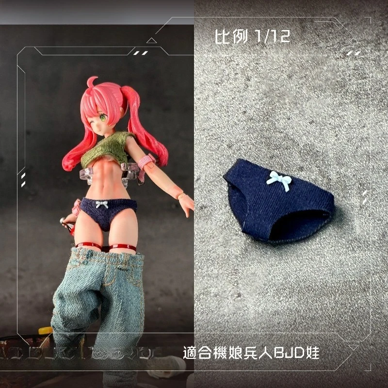 1/12 Scale Female Soldier Bow Underwear Clothes Model for 6-inch BJD OB11 Romankey Action Figures Scene Accessories - view 2