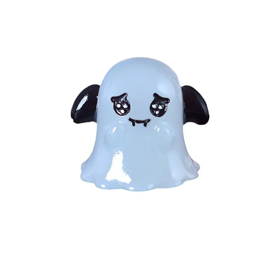 الكرتون هالوين مضيئة شبح التماثيل الراتنج الحرف DIY Noctilucent شبح الحلي لطيف صغير المشهد الصغير الزينة #4