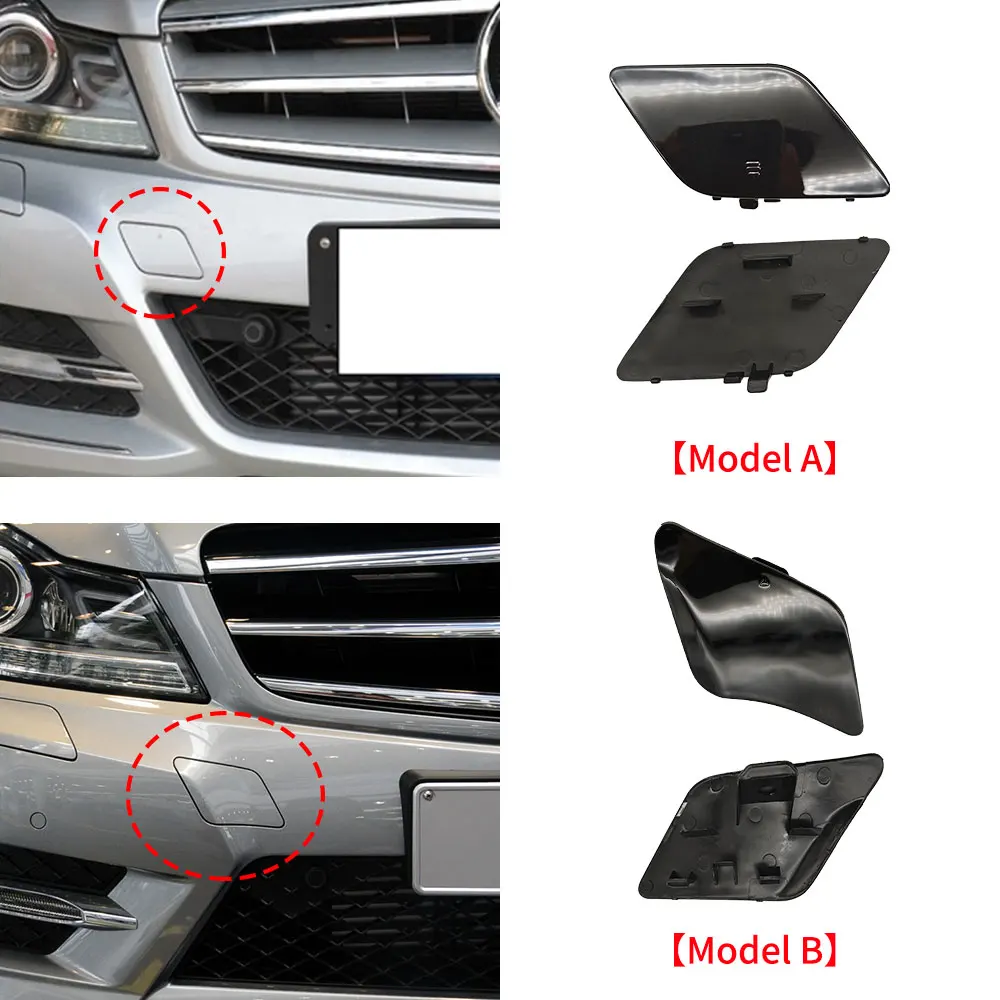 Car Front Bumper Tow Hook Cover Cap Black White For Mercedes Benz C Class W204 2011-2014 C180 C200 C230 C300 AMG 2048850426