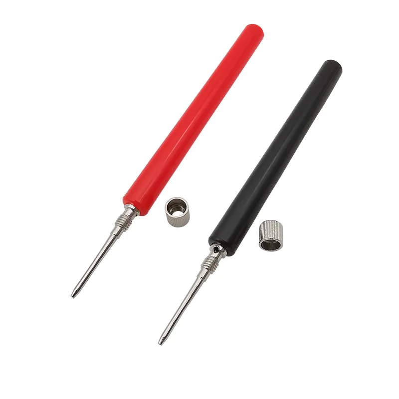 2Pcs 2mm Plug Pin Test Probe Needle Tip Red Black Insulated Handle Wire Connector For Universal Multimeter Test Leads Long/Short