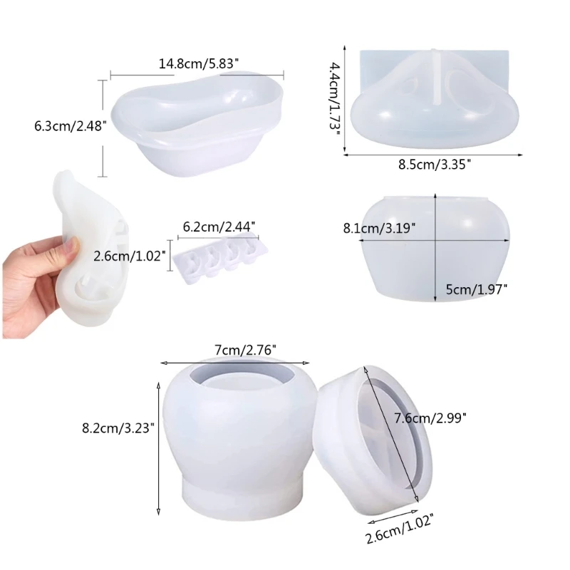 Jar Resin Mold,Jewelry Box Silicone Mold for Storage Display Home Decor