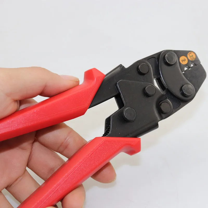 HS-2MA OT/UT Small Bare Terminal Crimping Pliers 0.3-6mm Square Non Insulated Terminal Ratchet Crimping Pliers