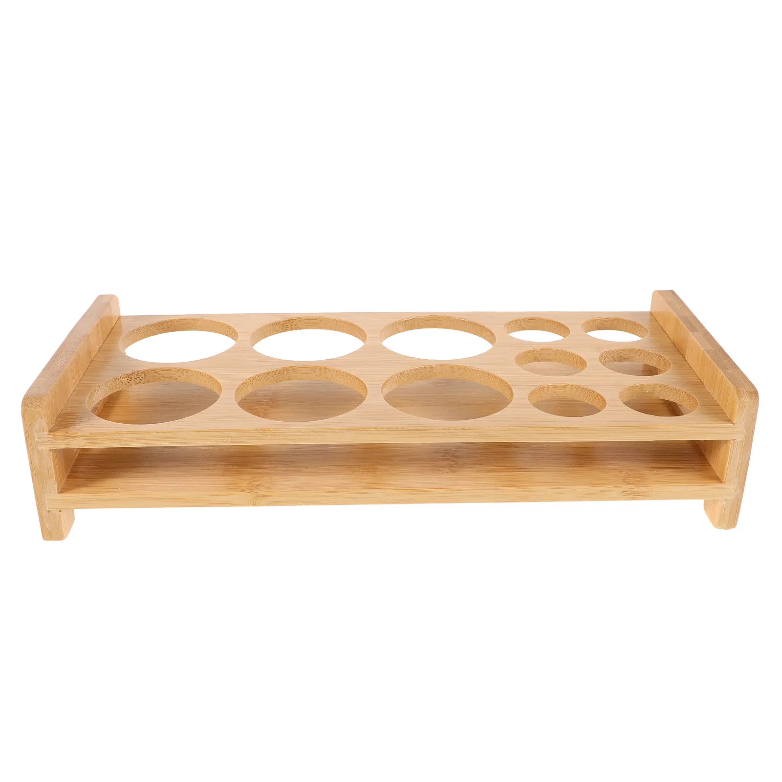 Bamboo Shot Glass Holder Organizer Display Rack for Home Bar Party Rv Whisky Tasting Glass Tray Serving Stand Compact Sturdy - view 6