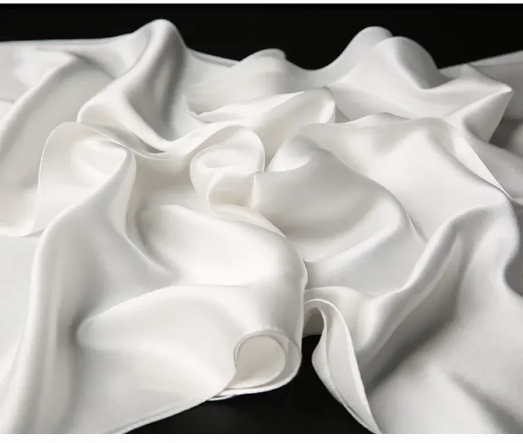 Zwykła satyna solidna 100% jedwabne szale moda damska hidżab chustka na głowę welony fabryka bezpośrednio sprzedaje szaliki Hangzhou jedwabny szal Wrap