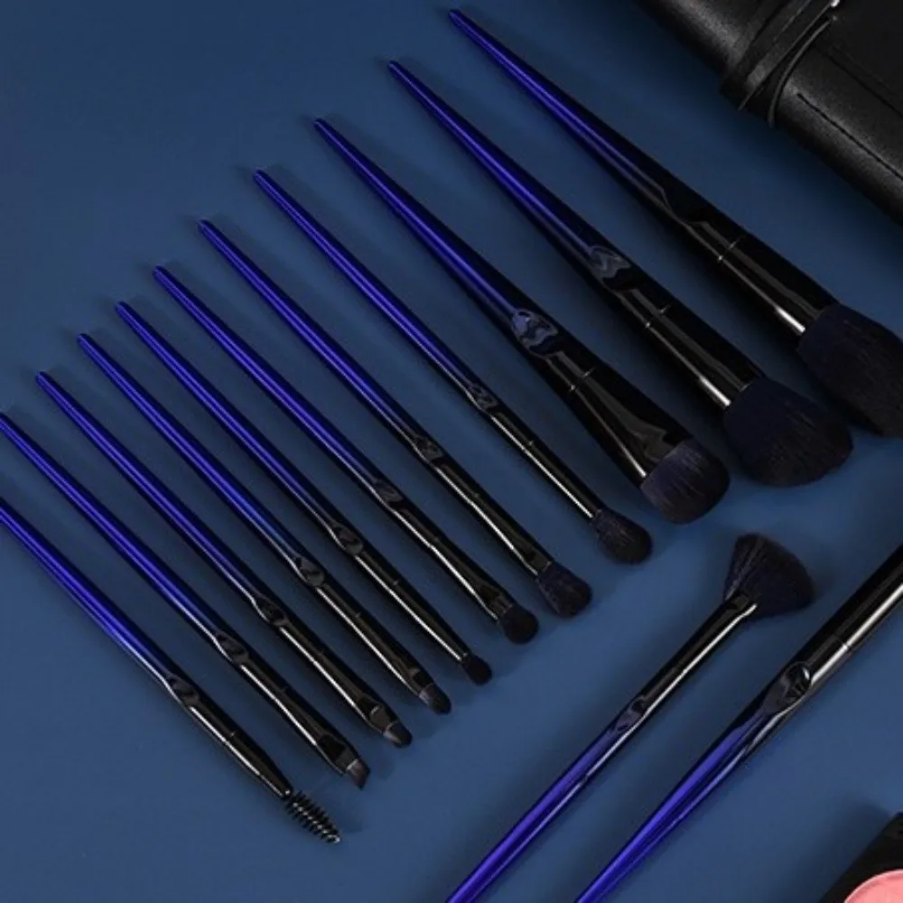 13 pçs pincéis de maquiagem de cerdas macias azul bruxa conjunto de pincéis de maquiagem sintética olho beleza facial ferramentas de maquiagem para iniciantes de maquiagem