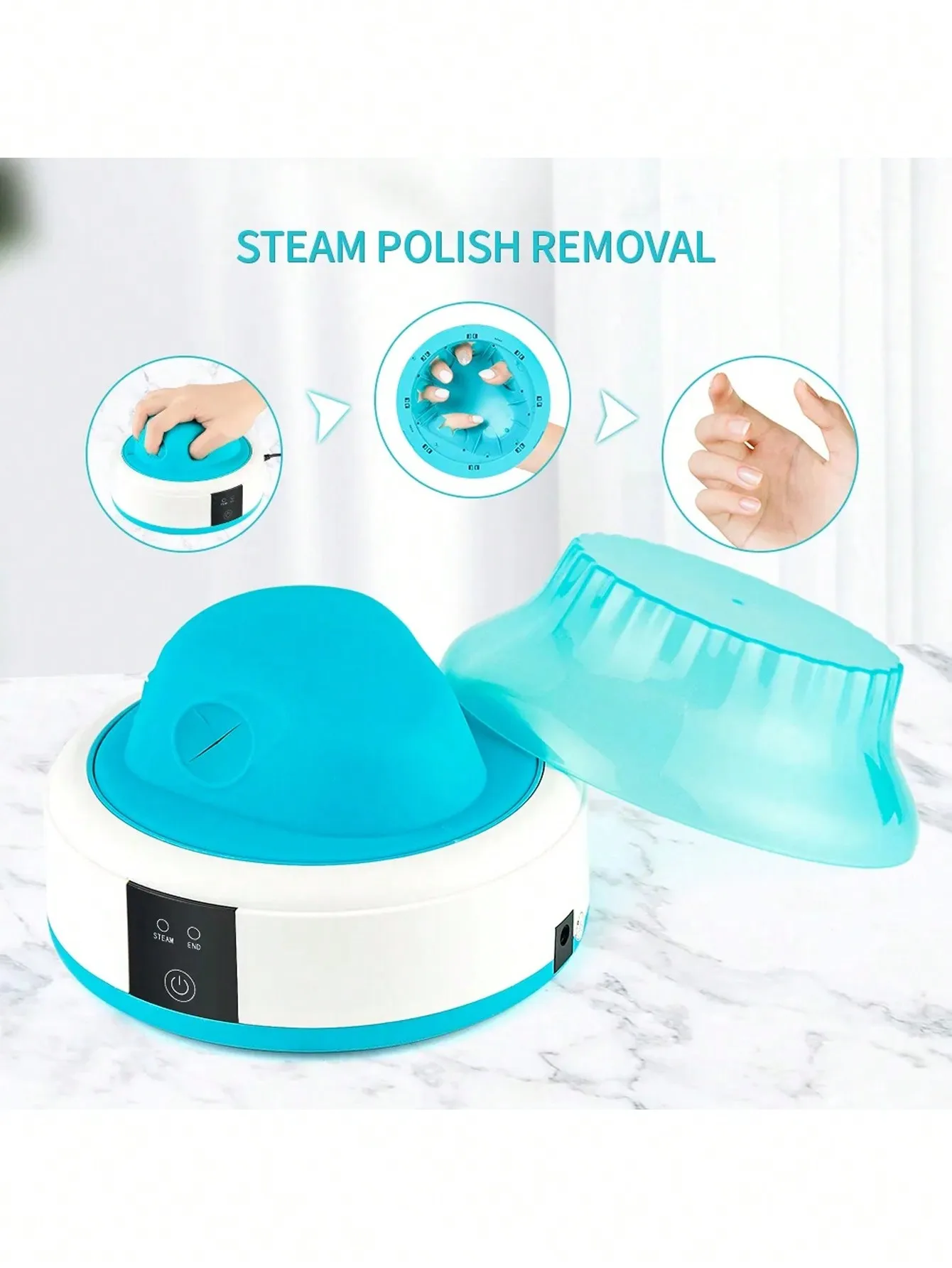Stoom Nagellak Remover Machine Elektrische Nagellak Remover Tool Steam Off Gel Polish Gemakkelijk Snel Draagbare Nagelstoomboot Voor Ho