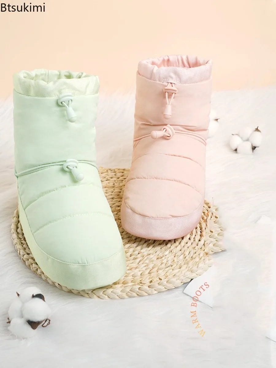

Winter Girls Ballet Shoes Dance Boots Warm Ballet Boots with Buckle High Top Anti-Slip Warm Up Training Shoes Ballerina Booties