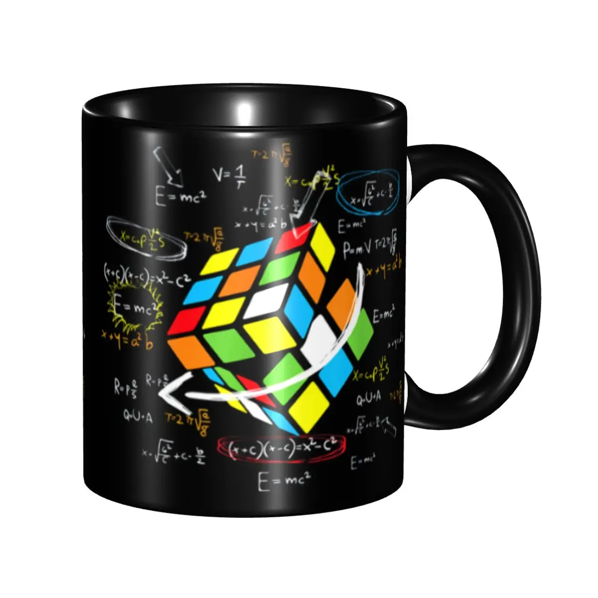 

DIY Math Rubik Rubix Rubiks Player Cube Math Lovers Ceramic Mug Personalized Coffee Cups Creative Present