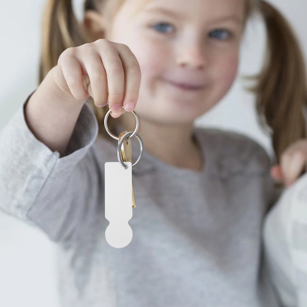 Cart Token Shopping Keychains Metal White Stainless Steel Portable Trolley Openers