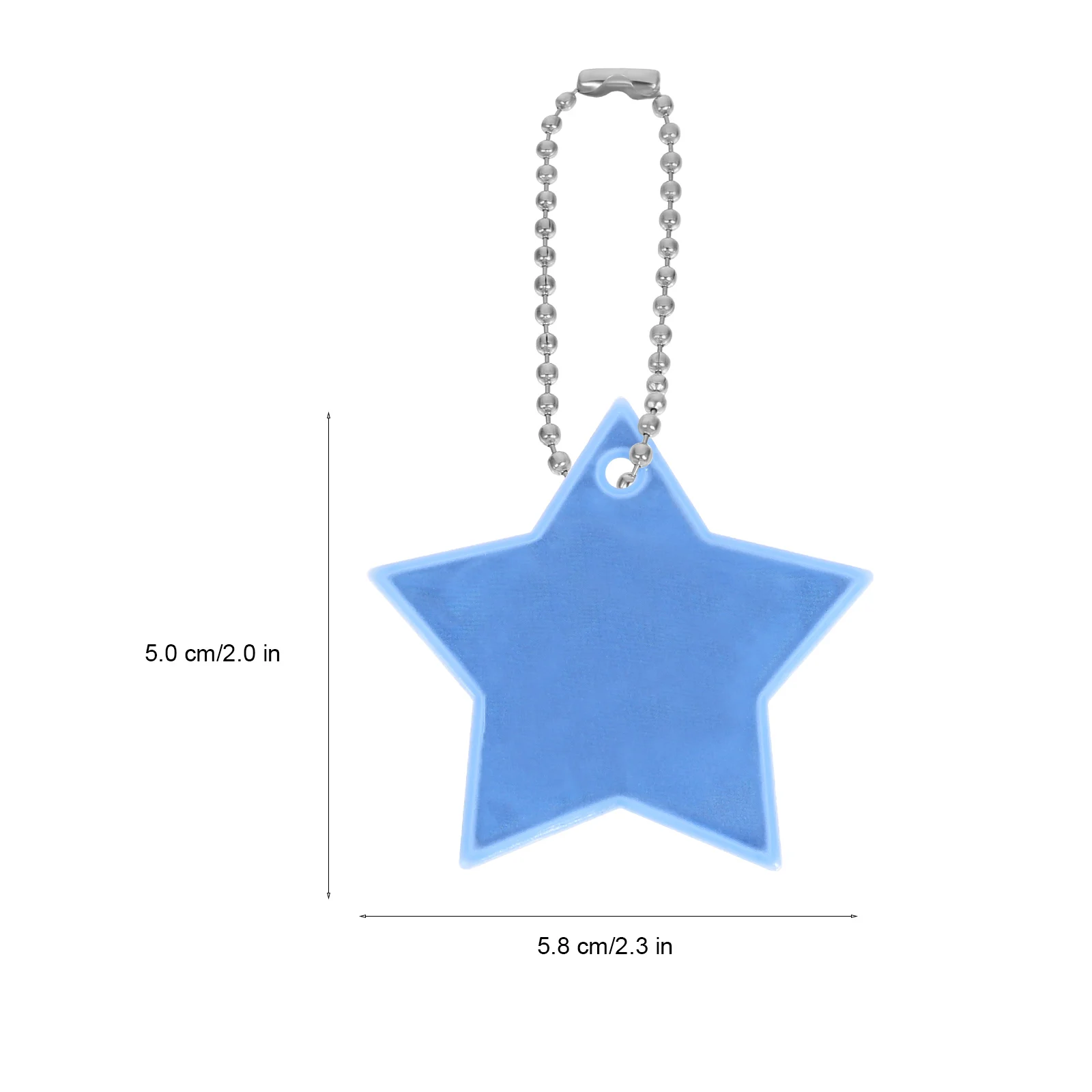 

Pentagram Star Reflective Keychain Charms Lightweight Safety Reflectors For Backpacks Clothes Night Outdoor Camping Hiking