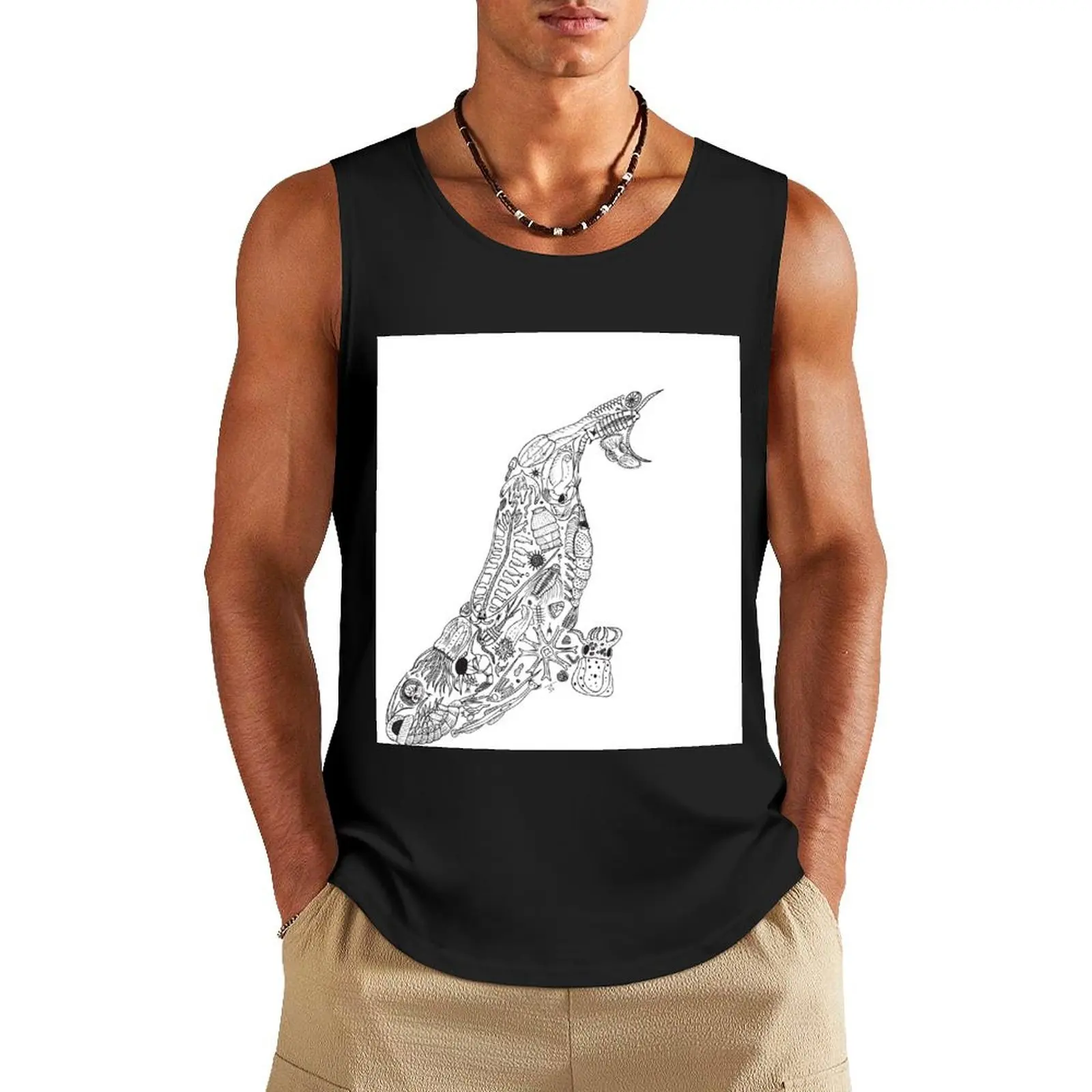 

Plank-ton Tank Top Top summer mens gym clothes cute tops Male vest