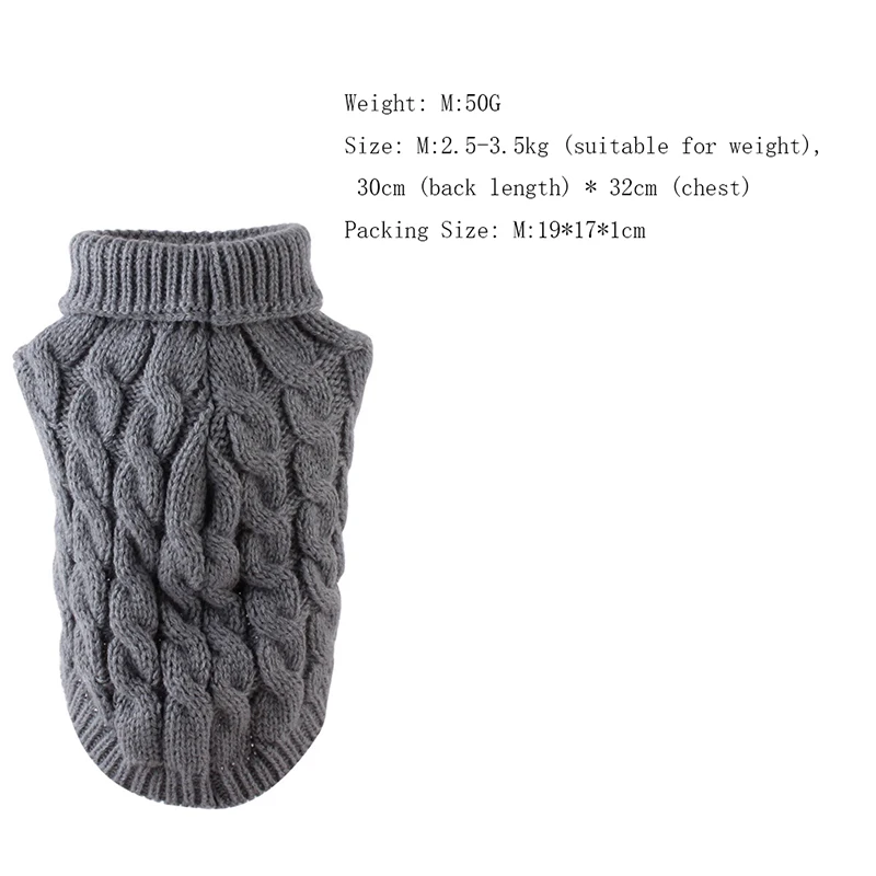 Casual Warm Dog Sweater Autumn and Winter Pet Clothing Pet Clothes