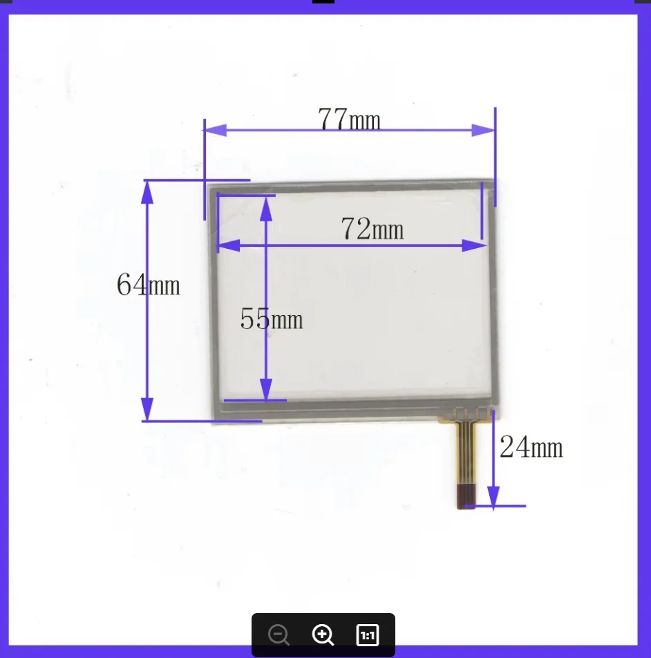Wholesale HLD-TP-1445 R1 NEW 3.5inch 4 line For Car DVD touch screen panel  Sensor glass compatible HLDTP1445R1