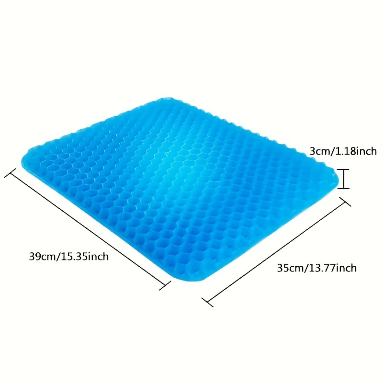 1PC Gel Seat Cushion Breathable Honeycomb Design For Cool Down Pressure Relief Back Tailbone Pain  Office Chair Cars Decoration 