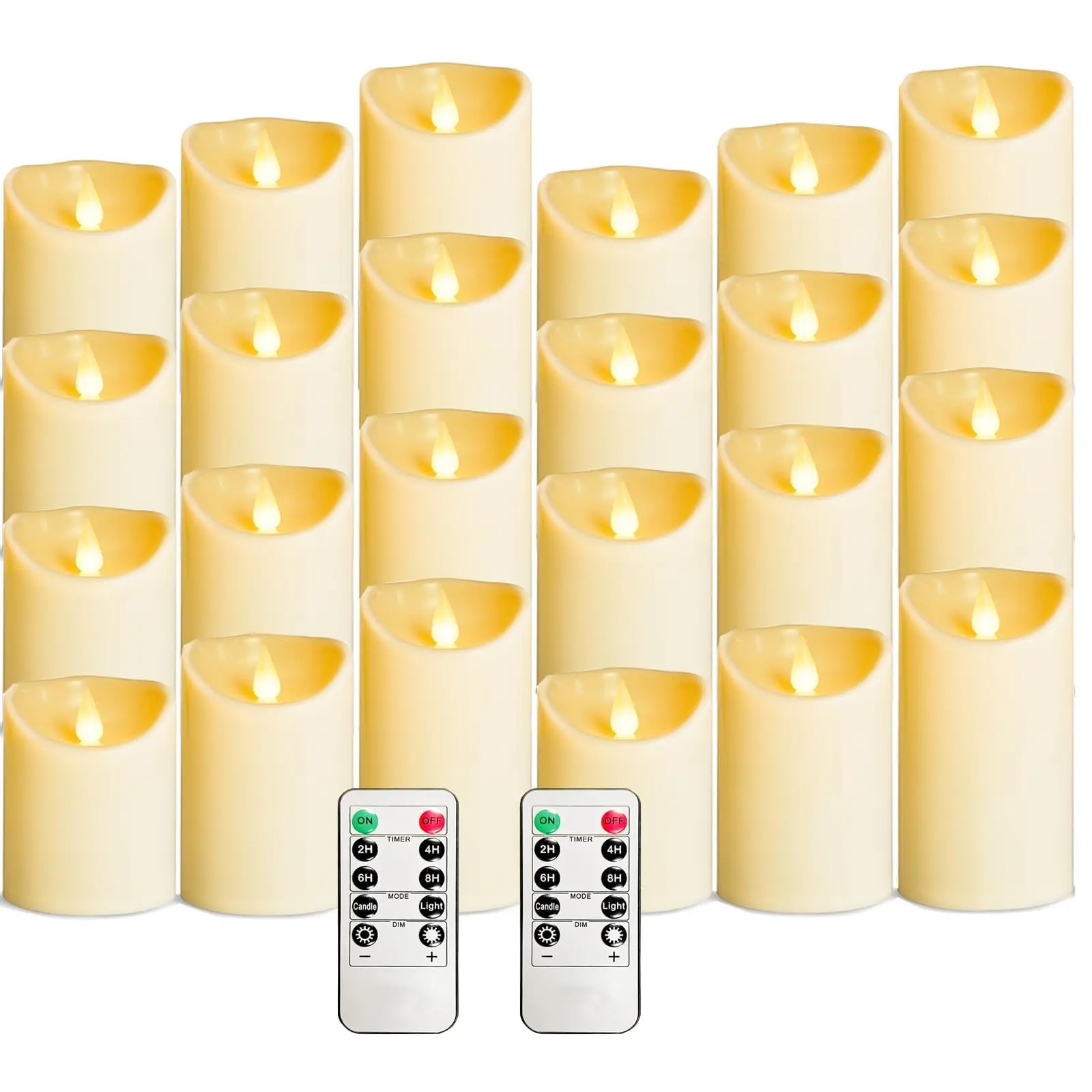 10-240個-電池式ピラーキャンドル-炎のない揺らめくキャンドル-led人工キャンドル-結婚式-ハロウィン装飾用