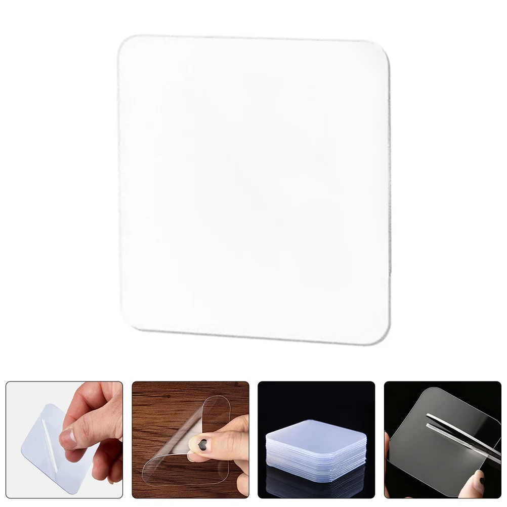 

150Pcs Transparent Double Sided Adhesive Tape Traceless Anti Slip for Wall Hanging Crafts Posters Balloons Office Home