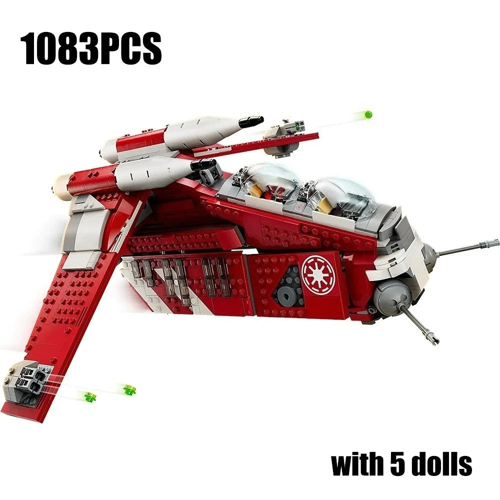

1083PCS Creative Coruscant Guard Gunship Building Blocks With 5 Figures Construction Bricks Toy Gift For Children Kids