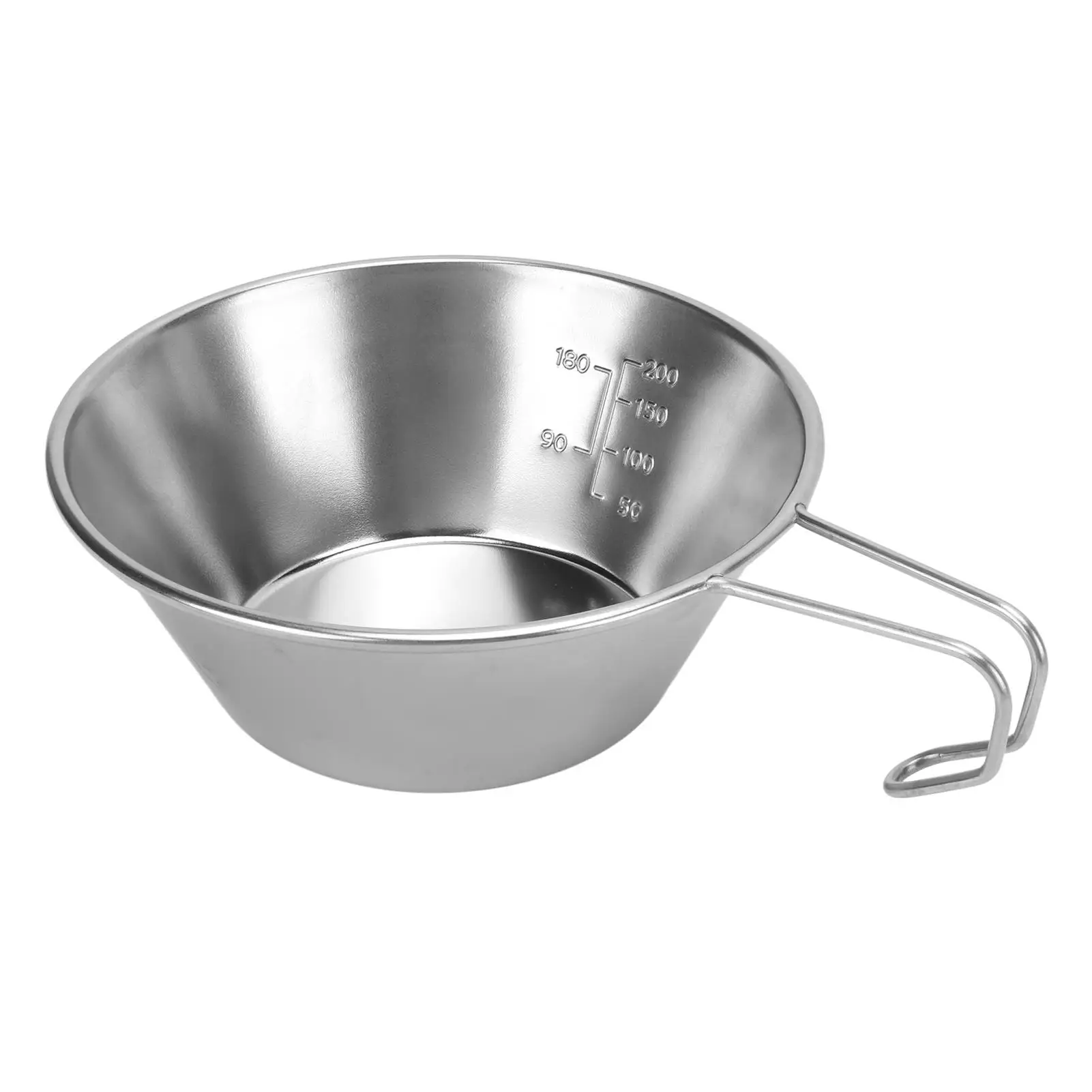 Portable 310ml Stainless Steel Camping Bowl & Cup with Handle - Ideal for Outdoor Picnics & BBQs