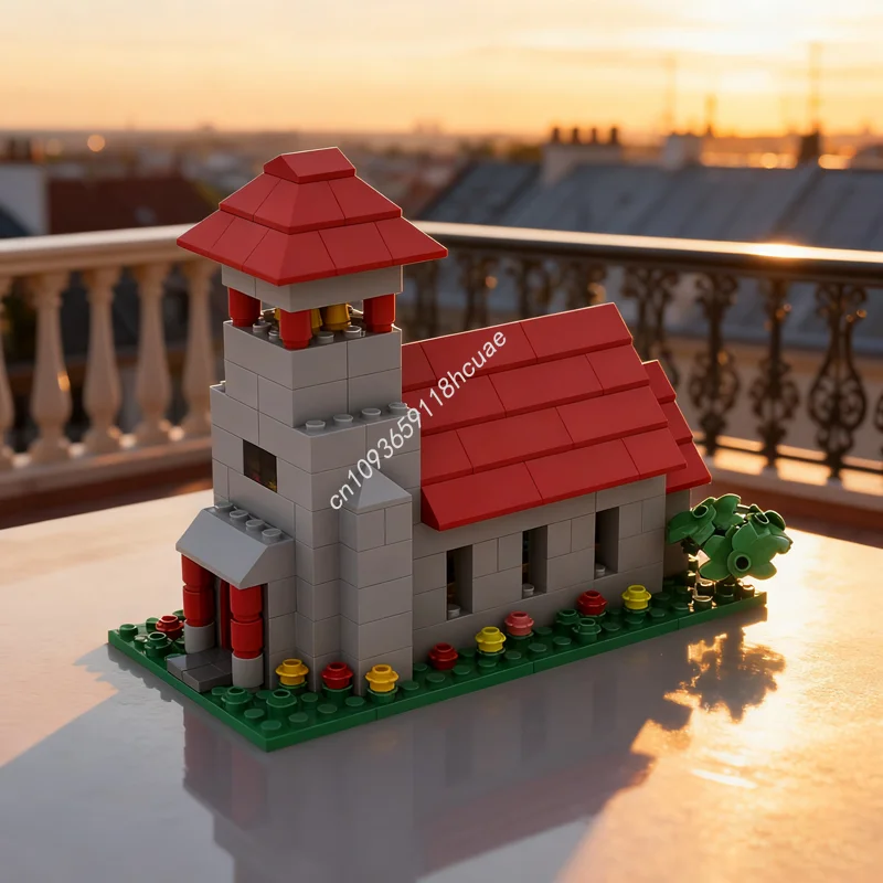 

256 шт. MOC модифицированная церковная идея, книга, объемная модель, строительные блоки, архитектура, сборная игрушка, сделай сам, рождественские подарки, кирпич, день рождения