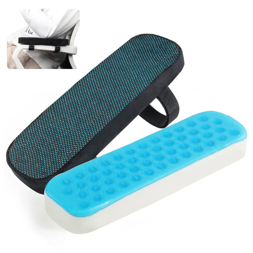 1Pair Chair Armrest Cooling Gel Cushions Elbow Pillow Pressure Relief Office Chair Gaming Chair Armrest with Memory Armrest Pads