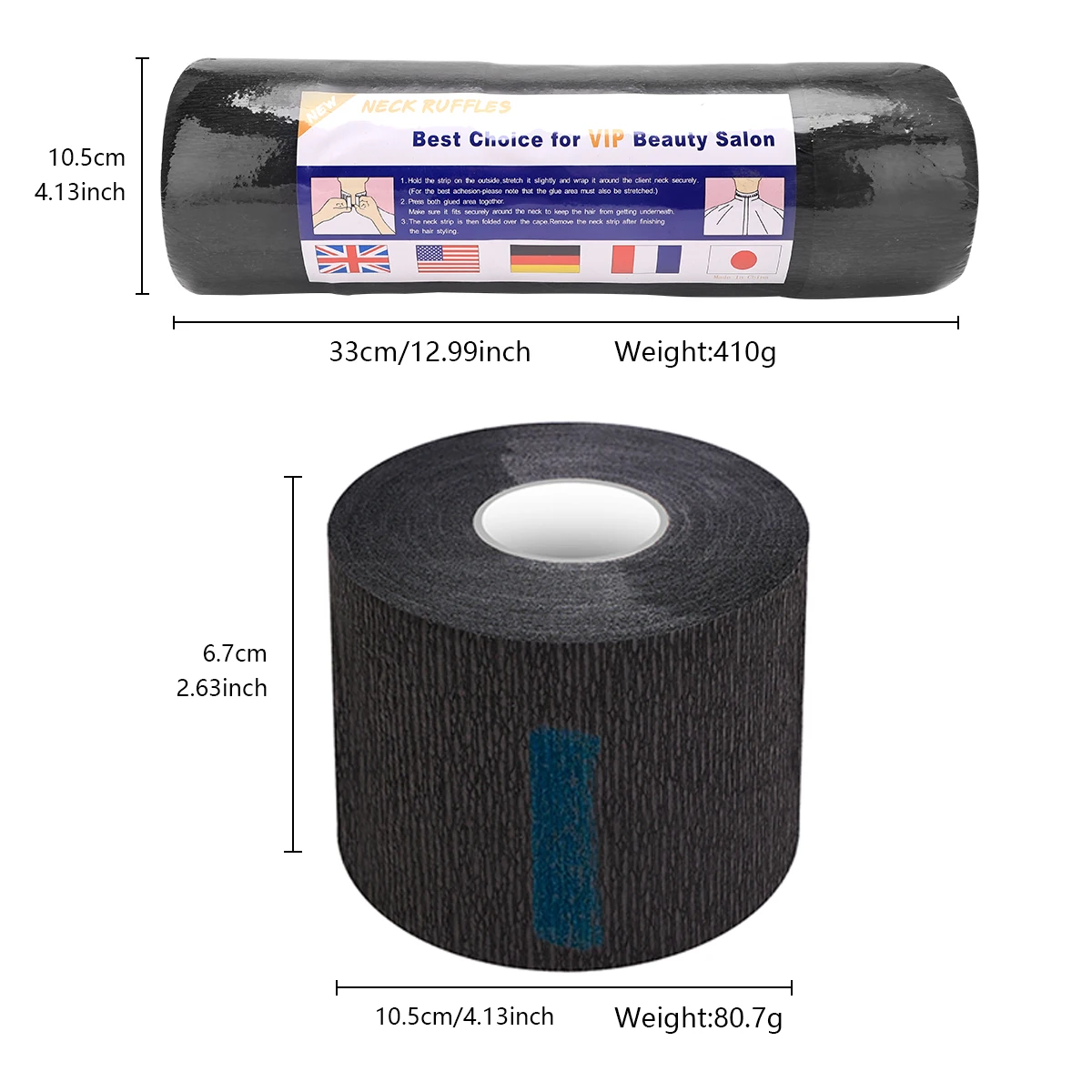 Hair Cutting Neck Strips, 5 Rolls