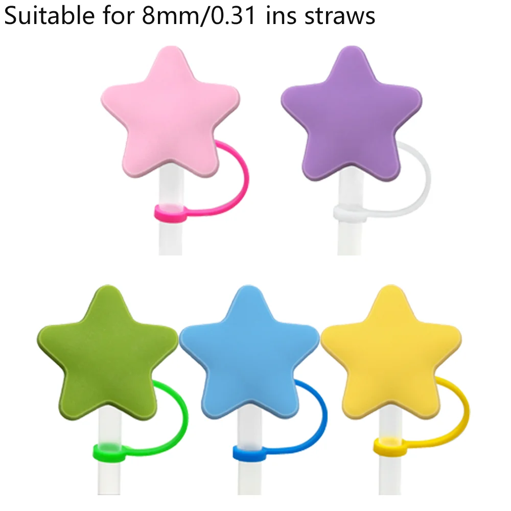 8mm 5-20PCS Straw Cap Dustproof Accessories,Silicone Straw Topper for 30&40Oz Drinking Mugs,Splashproof Straw Cover Cap Gift