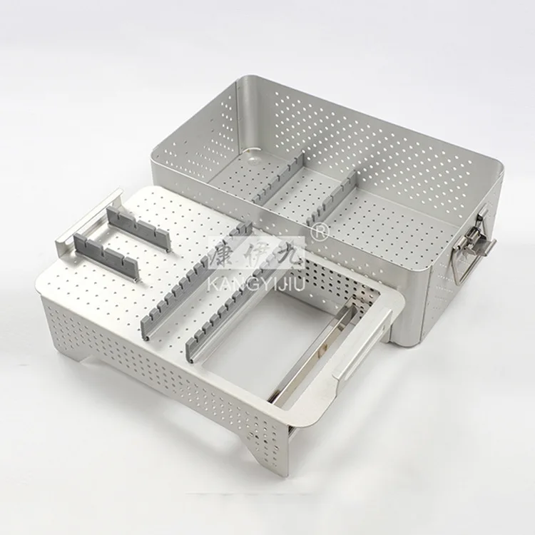 Arthroscopic instrument sterilization box High temperature resistant silicone fixed protection specification 430 * 250 * 140mm