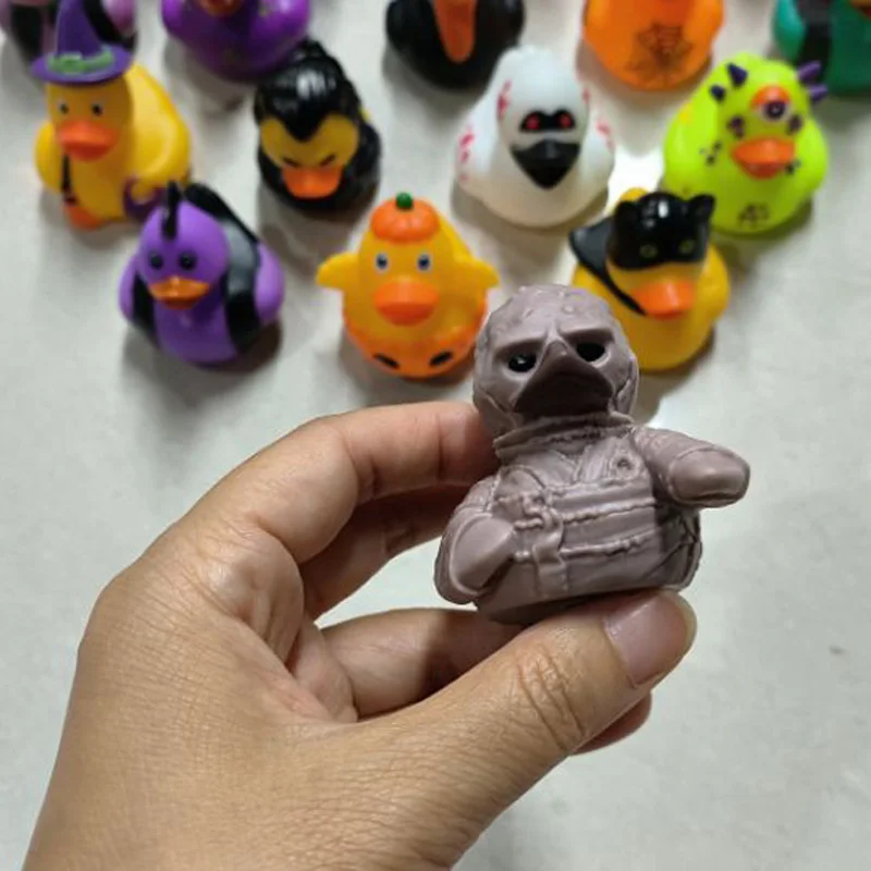 9/15pcs Halloween Rubber Ducks 2 Inch Assorted Halloween Themed Rubber Duck Baby Bath Toys Decoration for Halloween Party