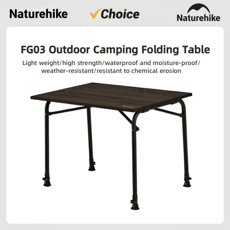 

Naturehike Outdoor Camping Lightweight Glass Fiber Table Height Adjustable Portable Foldable Picnic Table Load Capacity 30kg