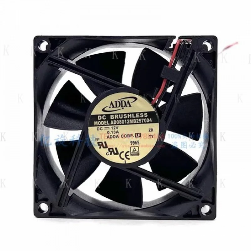 

C ДЛЯ ADDA AD08012MB257004 8025 DC12V 0.13A 8CM 2-проводной бесшумный охлаждающий вентилятор