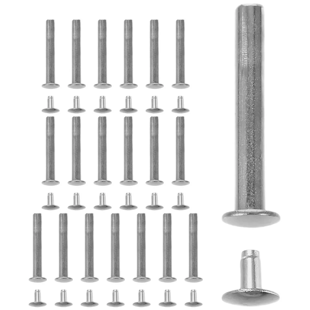 20 Set Accessori per ventole Sostituzione perno in acciaio inossidabile Colata pieghevole Ventole H Rivetti Alberi Dadi Parti di riparazione Kit fai da te Set