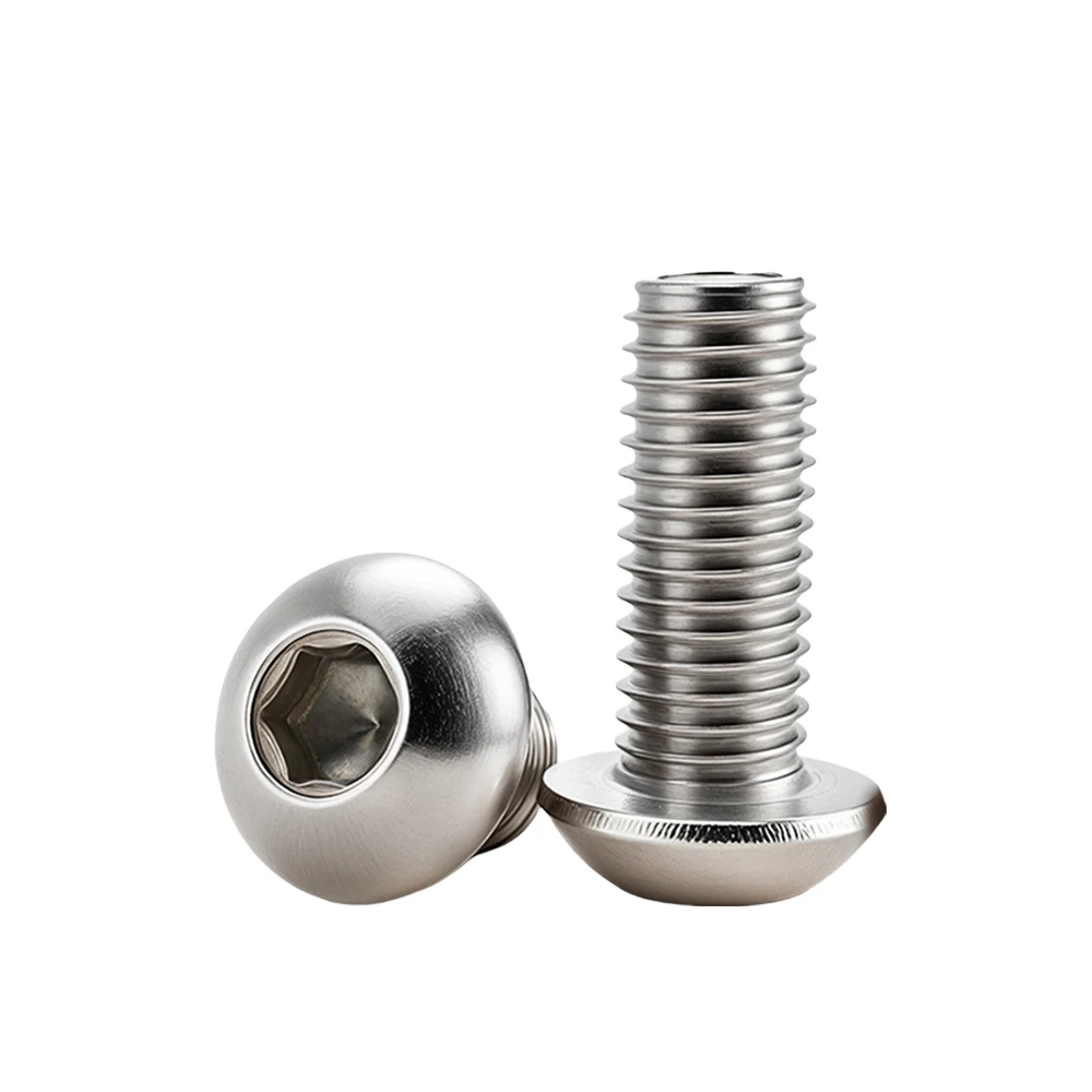 Innensechskantschraube aus Edelstahl 304, Gewinde, Metall, Maschinenschrauben, M3, M4, M5, M6, M8, DIN912, DIN7991, ISO7380, A2, sechseckige Inbusschrauben