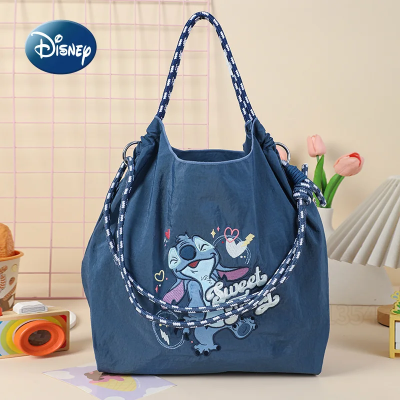 

Новая женская сумка через плечо Disney с мультяшной вышивкой, модная женская сумка через плечо, большая вместительная повседневная женская сумка