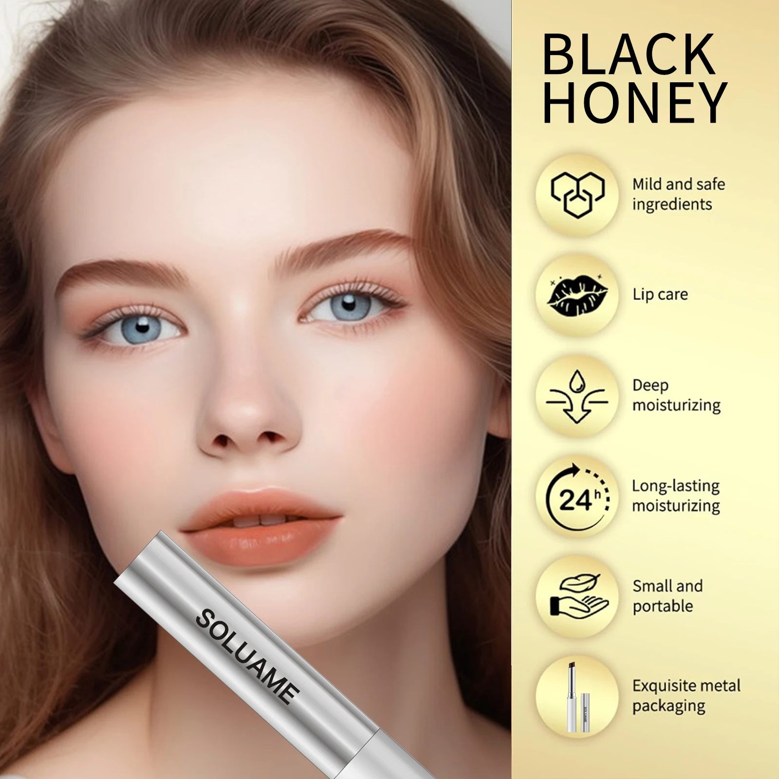 2PCS honing lippenstift getinte lippenbalsem in zwart en roze, pure hydraterende lippenstift voor alle huidtinten - hydraterende lipkleur - Nat