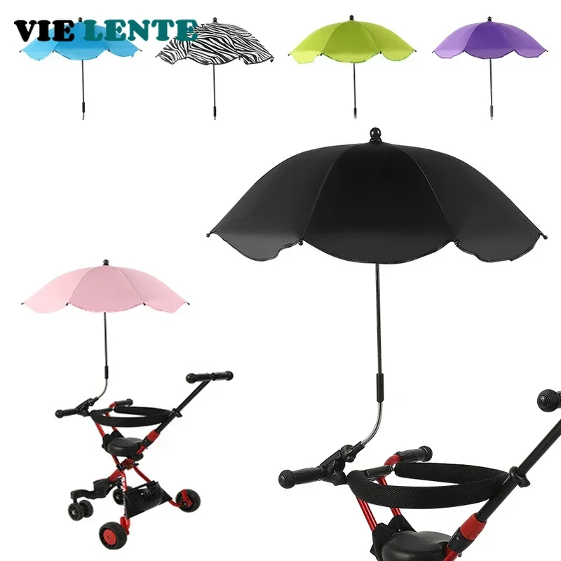 

Universal Baby Car Pram Umbrella Adjustable Shade Umbrella Uv Sunshade For Stroller Accessories Sun Visor Portable Parasol Items