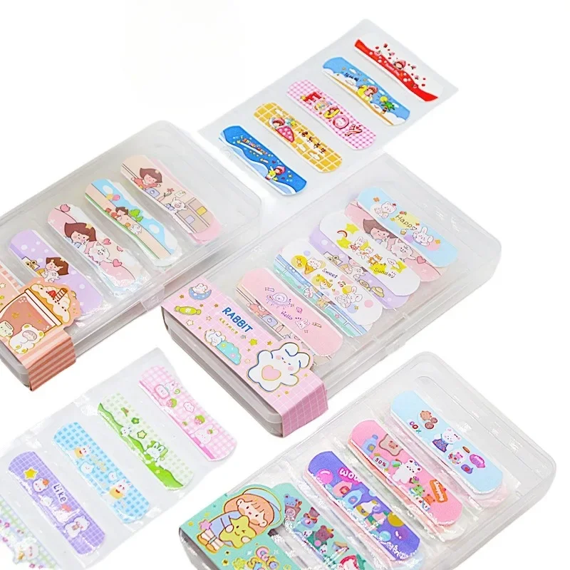 80pcs/box Cartoon Band Aid Portable First Aid Wound Dressing Patch Cute Sticking Plaster Kids Adhesive Bandages Woundplast