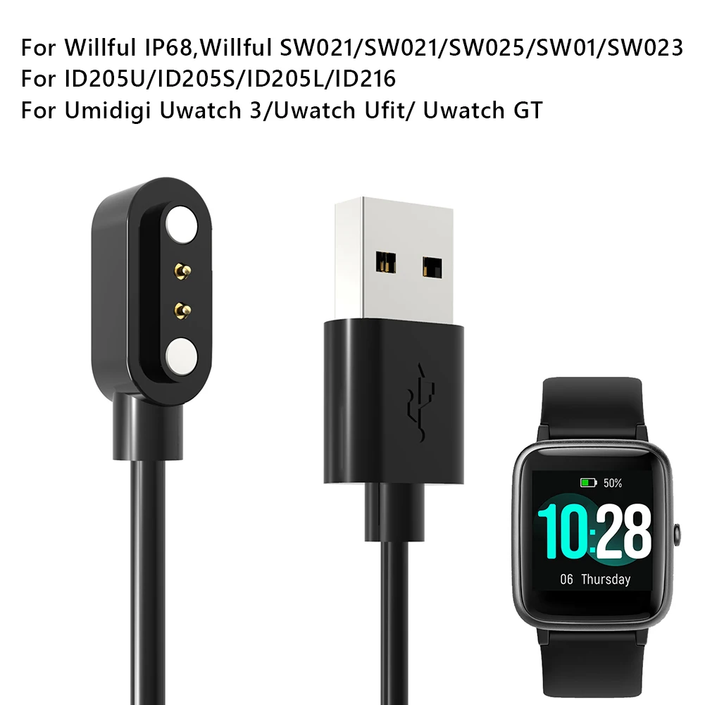 Smartwatch Charging Cable for Willful IP68/SW021/SW021/SW025/SW01/SW023 Charger