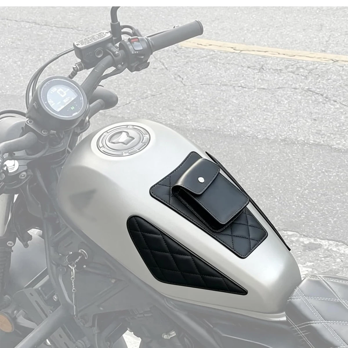 Motorcycle fuel tank sticker storage bag side bag oil pot decoration sticker Fit For HONDA Rebel CM300 CM500 CMX300 CMX500