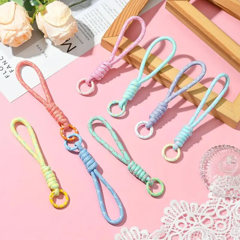 Kreativer handgewebter Schlüsselanhänger für Handy-Lanyard, Anti-Verlust-Knotenband, Schlüsselringe, Schlüsselanhänger für Männer und Frauen, Autoschlüsselhalter, Schlüsselzubehör. – Detail 1