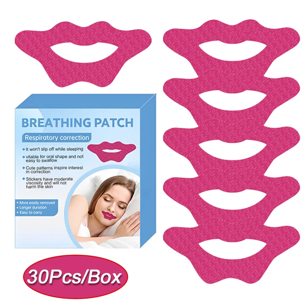 

30Pcs Anti-Snoring Stickers Children Adult Night Sleep Lip Nose Breathing Improving Patch Mouth Correction Orthosis Tape