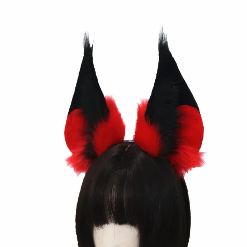 Custom Made Wolf Ears  Cosplay Prop Red Wolf Fox Ears Rabbit Hairhoop Headwear Headband Tail halloween accessories Deer Ears