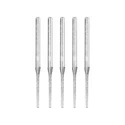 5pcs 0.8/1/1.2/1.5/1.8/2/2.5mm Diamond Coated Drill Bits With 2.35mm Shank Glass Jade Amber Jewelry Glass Diamond Drill Bit