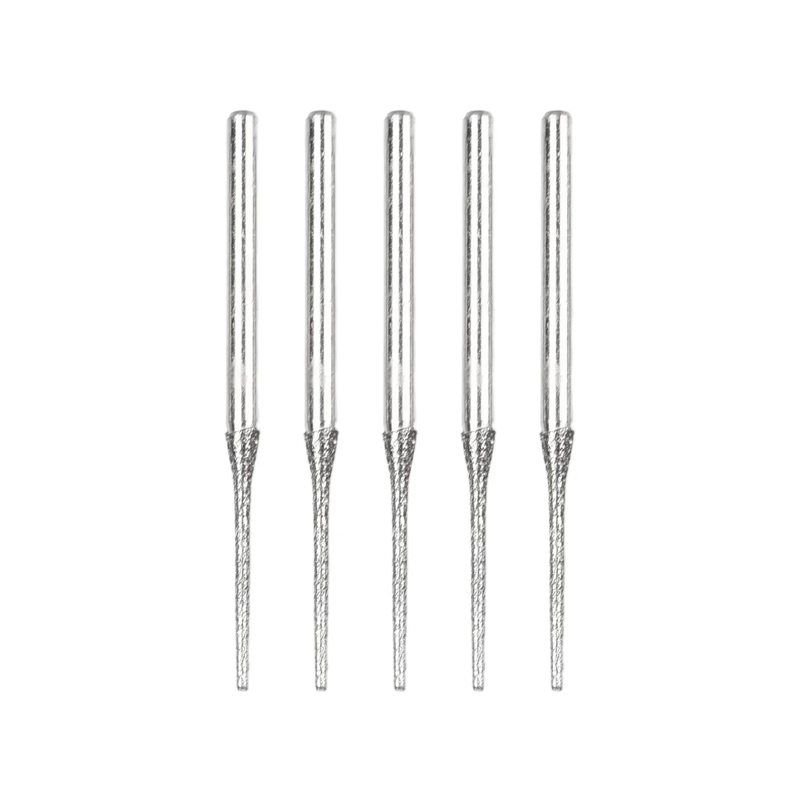 5pcs 0.8/1/1.2/1.5/1.8/2/2.5mm Diamond Coated Drill Bits With 2.35mm Shank Glass Jade Amber Jewelry Glass Diamond Drill Bit