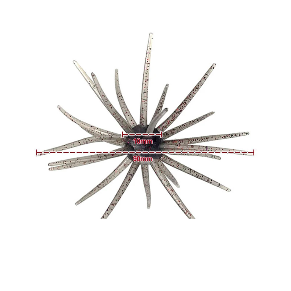 Bait Sea ​​urchin Chatter Soft Worm Lure Bait With Tassel Fishing Tackle 110MM Floating Soft Bait Bionics Sea Urchin Bait Worms