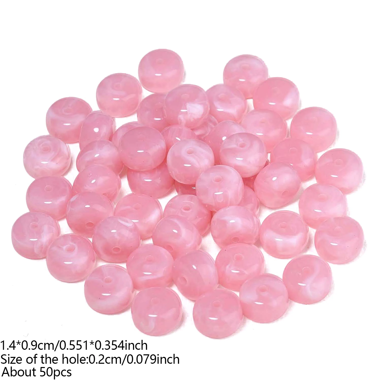 Farbige Acryl-Flachperlen 9x14mm Lose Spacer-Rondelle-Perlen für DIY-Ohrringe, Armbänder, Halsketten und Schmuckherstellung Zubehör – Detail 13