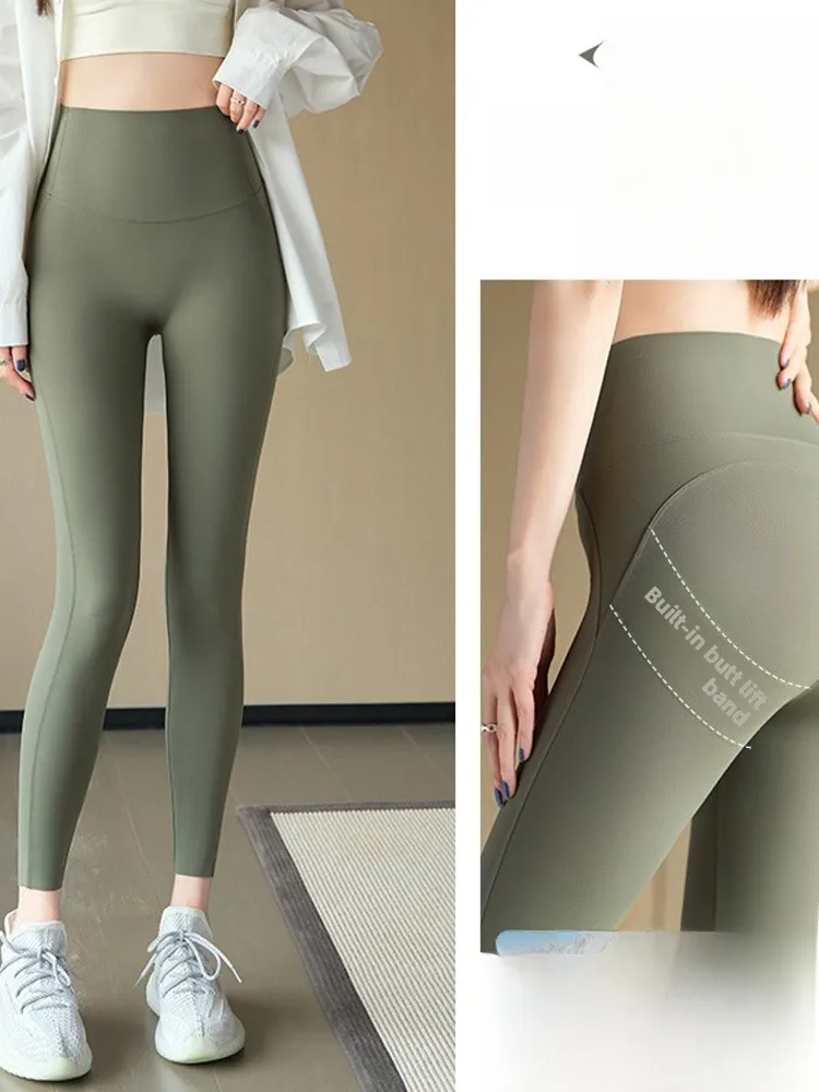 ارتفاع الخصر الحرير الجليد arkskin السراويل رقيقة Fitn اليوغا البطن التحكم بعقب رفع تسع نقاط السراويل النايلون دنة المرأة بوت